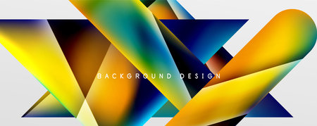 Triangle fluid color gradient abstract background. Vector Illustration For Wallpaper, Banner, Background, Card, Book Illustration, landing pageのイラスト素材