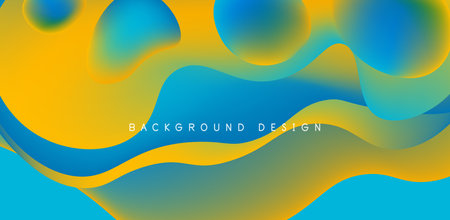 Fluid waves abstract background for covers, templates, flyers, placards, brochures, bannersのイラスト素材