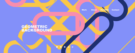Trendy color overlapping lines abstract background. Vector Illustration For Wallpaper, Banner,...