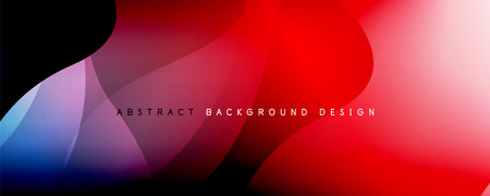 Trendy simple fluid color gradient abstract background with dynamic wave line effect. Vector...