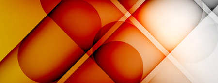 Abstract background - geometric composition created with lights and shadows. Technology or business...
