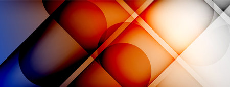 Light geometric abstract background with lines, circles