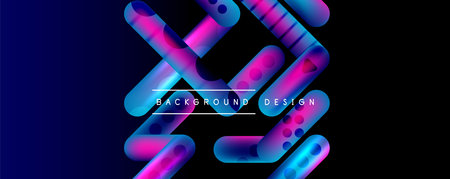 Round shapes and lines with fluid gradients abstract background. Vector illustration for wallpaper, banner, background, leaflet, catalog, cover, flyerのイラスト素材