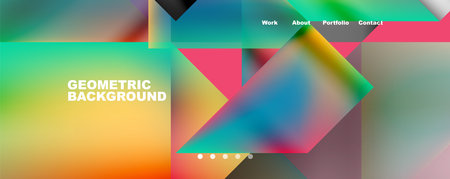 Dynamic lines, triangles, rectangles geometric abstract background. Vector Illustration For...