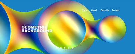 Round shapes and circles geometric abstract background. Vector Illustration For Wallpaper, Banner,...