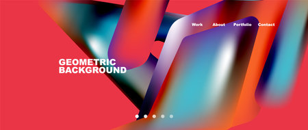 Colorful geometric background landing page. Vector illustration for wallpaper, banner, background,...