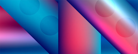 Techno round shapes, lines abstract background with glossy elements. Vector Illustration For Wallpaper, Banner, Background, Card, Book Illustration, landing pageのイラスト素材