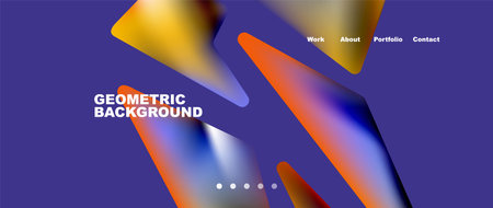 Abstract geometric landing page. Creative background for wallpaper, banner, background or webのイラスト素材