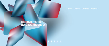 Abstract geometric landing page. Creative background for wallpaper, banner, background or webのイラスト素材