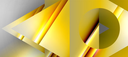 Trendy minimal geometric composition abstract background. Shadow lines and lights on glossy...