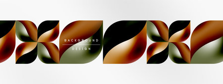 Vector abstract geometric background. Techno flower petals concept. Wallpaper or texture design, bright poster, banner, flyerのイラスト素材