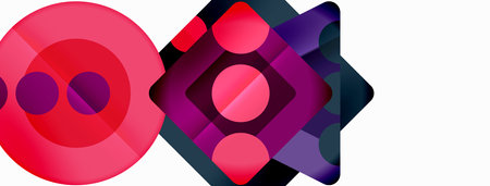 Triangles and circles abstract background for wallpaper, banner, background, card, book Illustration, landing pageのイラスト素材