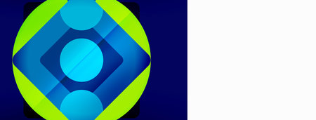 Triangles and circles abstract background for wallpaper, banner, background, card, book Illustration, landing pageのイラスト素材