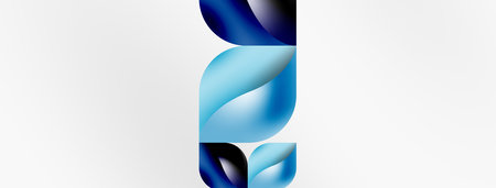 Vector abstract geometric background. Techno flower petals concept. Wallpaper or texture design,...