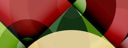 Circles with shadows trendy minimal geometric composition abstract backgroundのイラスト素材