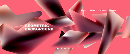 Abstract geometric landing page. Creative background for wallpaper, banner, background or web