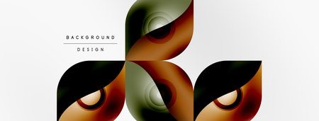 Vector abstract geometric background. Techno flower petals concept. Wallpaper or texture design,...