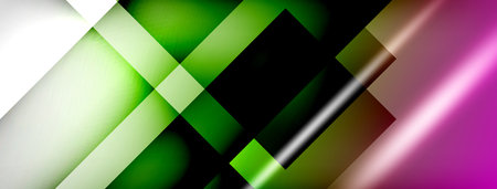 Light and shadow squares and lines abstract background