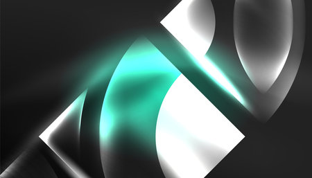 Abstract background techno neon glowing circle shapes and round elements with light flare effects. Hi-tech design for wallpaper, banner, background, landing page, wall art, invitation, prints, postersのイラスト素材