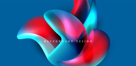 Fluid color liquid 3d elements abstract backgroundのイラスト素材