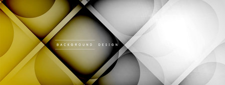 Light geometric abstract background with lines, circlesのイラスト素材