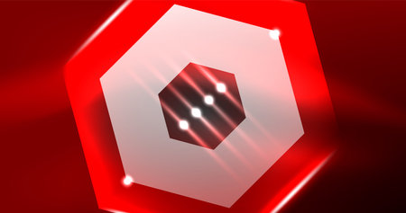 Neon hexagon background. Hi-tech design for wallpaper, banner, background, landing page, wall art, invitation, prints, postersのイラスト素材