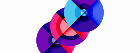 Circle trendy minimal geometric abstract background. Vector Illustration For Wallpaper, Banner, Background, Card, Book Illustration, landing pageのイラスト素材