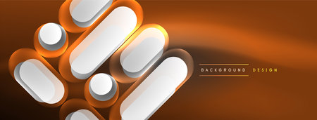 Glowing round shapes abstract background. Template for wallpaper, banner, presentation, backgroundのイラスト素材