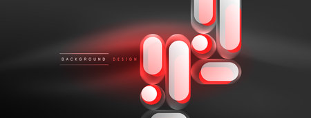Glowing round shapes abstract background. Template for wallpaper, banner, presentation, backgroundのイラスト素材