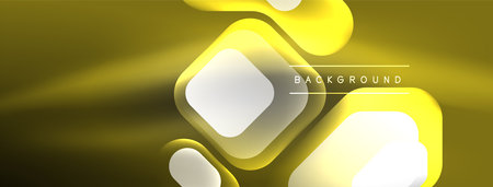 Glowing neon geometric elements abstract background. Neon light or laser show, electric impulse, power lines, techno quantum energy impulse, magic glowing dynamic linesのイラスト素材