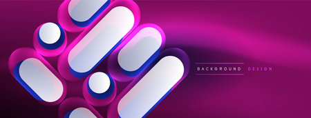 Glowing round shapes abstract background. Template for wallpaper, banner, presentation, backgroundのイラスト素材