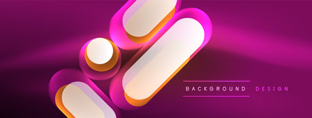 Neon circle abstract background. Template for wallpaper, banner, presentation, backgroundのイラスト素材