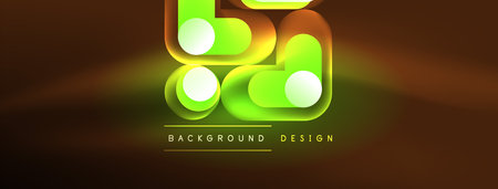 Neon circle abstract background. Template for wallpaper, banner, presentation, background