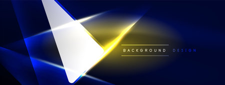 Neon lights hacking geometric background, virtual reality or artificial intelligence concept, cyberpunk geometric template for wallpaper, banner, presentation, backgroundのイラスト素材