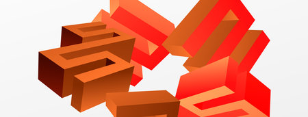 3d line geometric creative abstract background. Trendy techno business template for wallpaper, banner, background or landingのイラスト素材