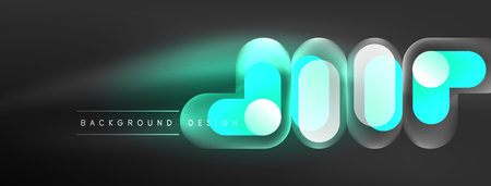 Glowing round shapes abstract background. Template for wallpaper, banner, presentation, background