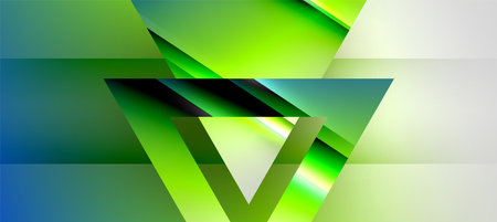 Triangle abstract background with shiny and glossy effects. Vector Illustration For Wallpaper, Banner, Background, Card, Book Illustration, landing pageのイラスト素材