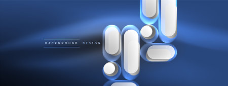 Glowing round shapes abstract background. Template for wallpaper, banner, presentation, background