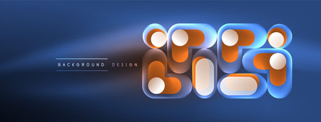 Neon circle abstract background. Template for wallpaper, banner, presentation, background