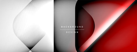 Shadow lines vector techno banner and light effects. Techno Illustration For Wallpaper, Banner, Background, Card, Book Illustration, landing pageのイラスト素材