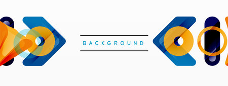 Colorful geometric abstract background. Minimal triangle and square shapes compositionのイラスト素材