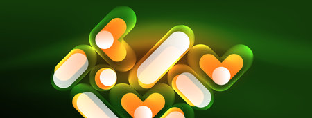 Neon circle abstract background. Template for wallpaper, banner, presentation, backgroundのイラスト素材