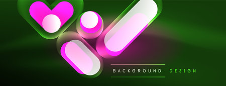Neon circle abstract background. Template for wallpaper, banner, presentation, backgroundのイラスト素材