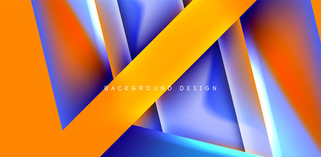 Abstract bakground with overlapping triangles and fluid gradients for covers, templates, flyers, placards, brochures, bannersのイラスト素材