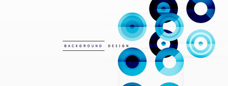 Eye-catching background of colorful circles of equal size arranged in abstract pattern. Circle boasts unique tone or hue, creating rainbow effect. Design has upbeat, contemporary feelのイラスト素材