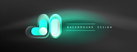 Glowing round shapes abstract background. Template for wallpaper, banner, presentation, background