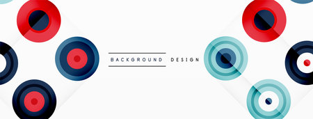 Eye-catching background of colorful circles of equal size arranged in abstract pattern. Circle boasts unique tone or hue, creating rainbow effect. Design has upbeat, contemporary feelのイラスト素材