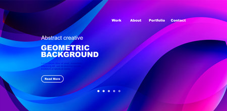 Elegant waves and flowing fluid abstract background. Template for covers, templates, flyers, placards, brochures, bannersのイラスト素材