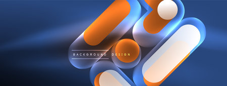 Neon circle abstract background. Template for wallpaper, banner, presentation, background