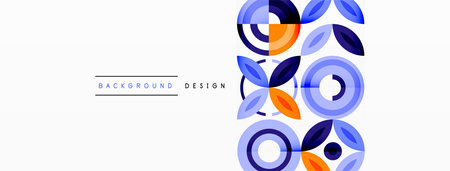 Colorful circles abstract background. Hi-tech design for wallpaper, banner, background, landing page, wall art, invitation, prints, postersのイラスト素材